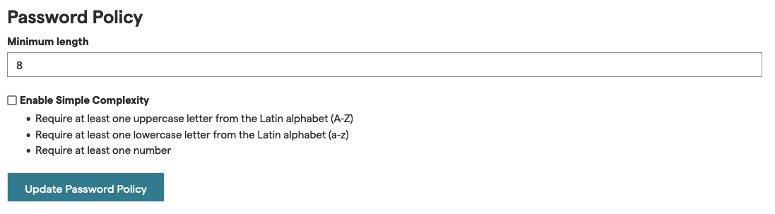 Password Policy