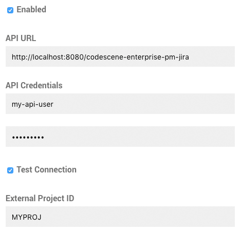A complete project management integration configuration